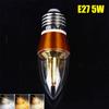 E14 E27 Светодиодная Ретро Лампа-Свеча 220В Энергосберегающая Лампа 5Вт 7Вт Точечный Светильник Лампочка Лампа Люстра Для Домашнего Декора