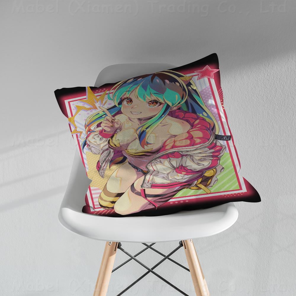 Urusei Yatsura Anime Office Cushion Pillowcase Car Cushion CoverXCM Lumbar Pillowcase Sofa Pillowcover