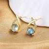 Exquisite Women's Zircon Inlaid Stud Earrings: Elegant Fish Design