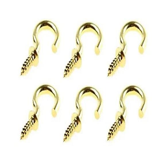 Декоративный настенный колокольчик из латуни, латунный колокольчик для храма Пуджи с крючком для дома, гостиной, уличный декоративный колокольчик (Упаковка из 6 шт.)