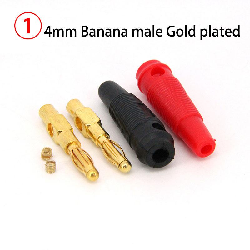 Красный Черный 4 мм банановый штекер-гнездо-гнездо медный разъем аудио динамик адаптер удлинитель изолированный штекер соединитель