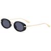 Y2K Hip Hop Sun Glasses Vintage UV400 Shades Fashion Small Oval Sunglasses  for Women & Men