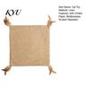 Interactive Cat Play Mats Crinkle Mat Toy, Square Linen with Feathers, Exercise And Pads Foldable Scratcher for Indoor Kitten Biting Scratching