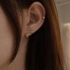 Youngglow 14k серьга-пусета с волнистым дизайном