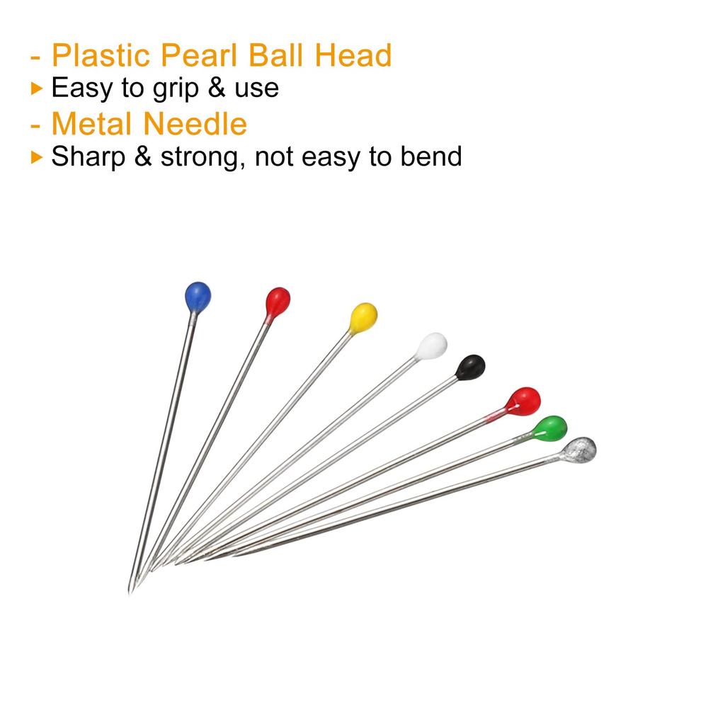 PATIKIL Sewing Machine Pins Hand Sewing Needles Sewing Machine Needles 5 Sets Corsage Ornament Quilt Straight Pin Sewing Supplies Multicolor