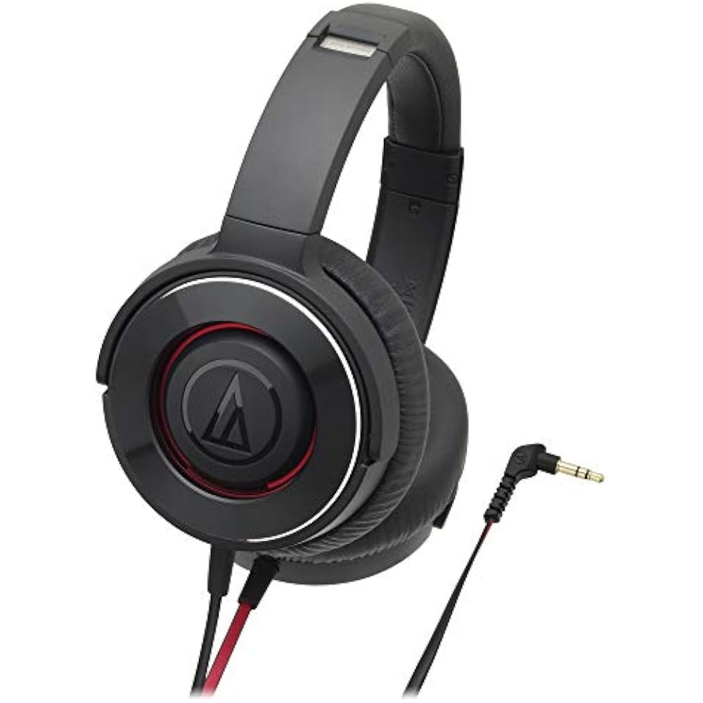 Портативные наушники Audio-Technica SOLID BASS с глубоким басом, Черный/Красный ATH-WS550 BRD
