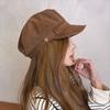 Warm Newsboy Hat Short Brim Painter Hat Fashion Suede Berets  Daily
