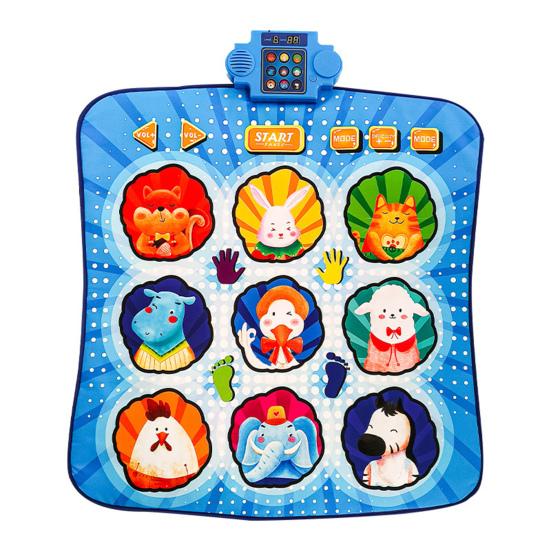 Танцевальный коврик со светодиодной подсветкой, регулировкой громкости, встроенной музыкой, игровыми режимами, для мальчиков и девочек, электронный светящийся ритмичный коврик для шагов, подарок, образовательная музыкальная игрушка