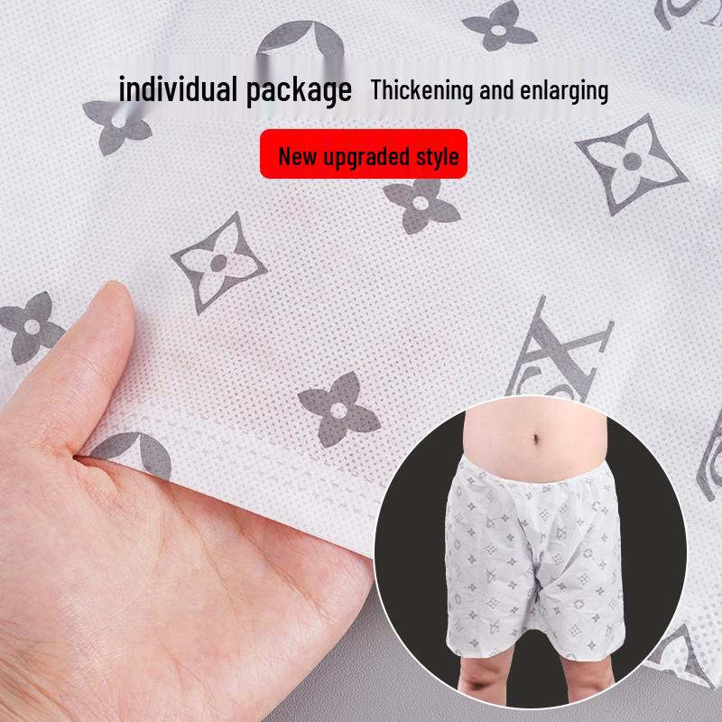 Unisex Disposable Square-Leg Boxer Shorts for Salons, Saunas, Foot Baths, and Massage
