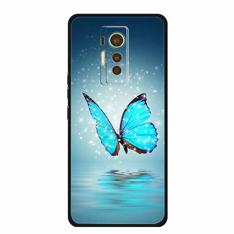 Чехол для Tecno Phantom X 2021 Животные ТПУ Силикон Мягкая Защитная Крышка Телефона Чехлы для PhantomX 2021 AC8 Защитный Ударопрочный Волк