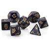 Набор кубиков D7 Die Dice Speckled Poly (7 кубиков) (Золотой Кобальт)