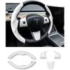 Накладка на руль из углеродного волокна и комплект обертки из АБС-пластика для Tesla Model 3 / Y Аксессуары Белый