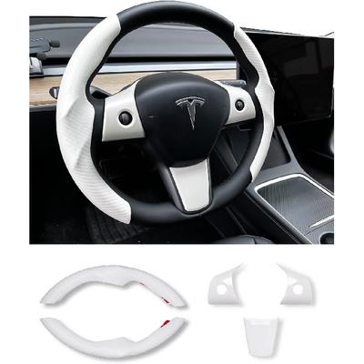 Накладка на руль из углеродного волокна и комплект обертки из АБС-пластика для Tesla Model 3 / Y Аксессуары Белый