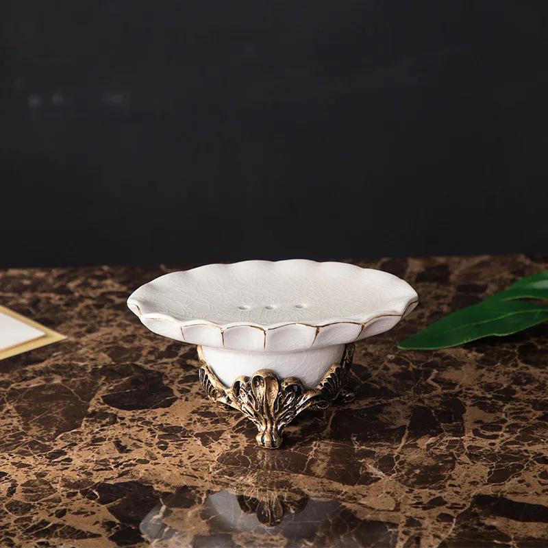 Серия "Трещиноватая глазурь", Аксессуары для ванной комнаты, Дозатор для мыла, Мыльница, Стакан, Держатель для зубных щеток, Ретро-стиль, Роскошный