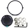 Universal 5.75 Inch Aluminum Round Headlight Housing Headlamp Trim Ring Mount Bracket Motorcycles