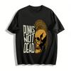 Punks Not Dead Принт Череп с ирокезом Уличная футболка в панк-стиле Футболка из чистого хлопка