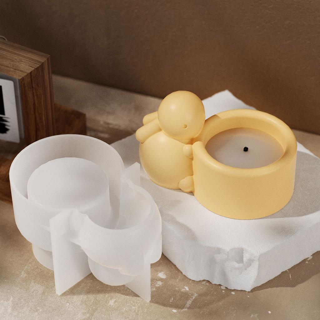 Силиконовая форма для свечей в форме кролика, легкосъемные формы, формы для подставок под свечи, подходящие для рукоделия и домашнего декора