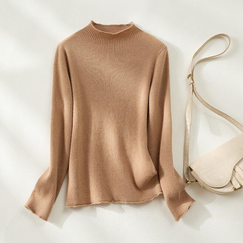 Jinjv Women's Wool Blend Pullover Sweater