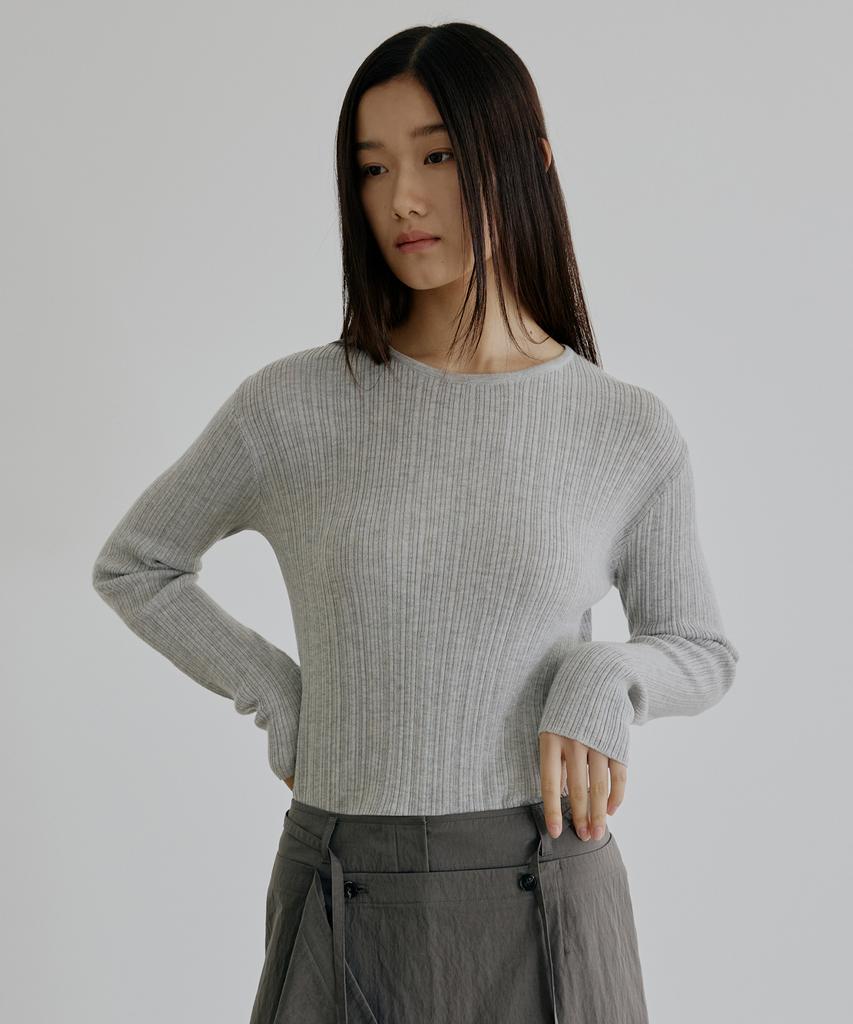 ARTID Wool Silk Rib Knit_4 Colors