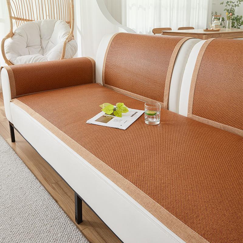 Ice Rattan Sofa Cushion Mat, New Seat Cushion In Summer , Non-Slip And Wear-Resistant, Modern Simple Rattan Seat Cushion