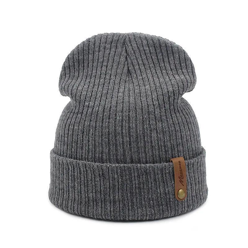 Chunky Knit Beanie Hat for Men And Women Thick Warm Soft Stretchy Wool Acrylic Winter Cap for Girls