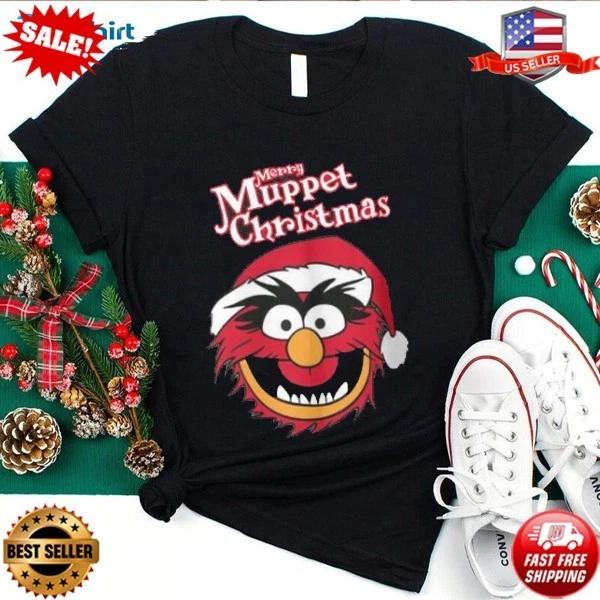 Red Muppet Santa Carol Shirt, The Muppets Christmas All Character T-shirt, S-5XL