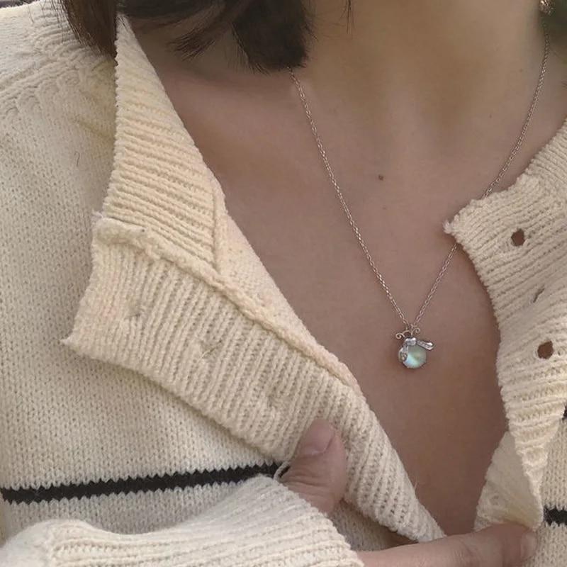 Весенние красочные цветы любовь кулон ожерелье из нержавеющей стали цепочка из бисера ожерелье подарочные украшения новая мода свадебный подарок