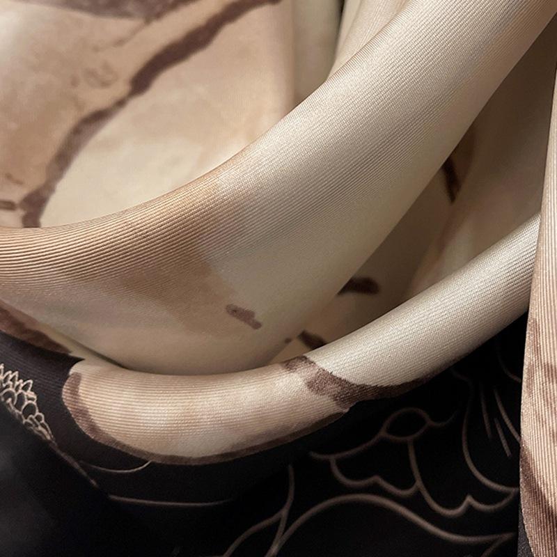 Camellia Silk Twill Silk Sand Wash Women'S Silk Scarf Mulberry Silk Scarf Shawl Large Square Scarf Silk Scarf Shawl