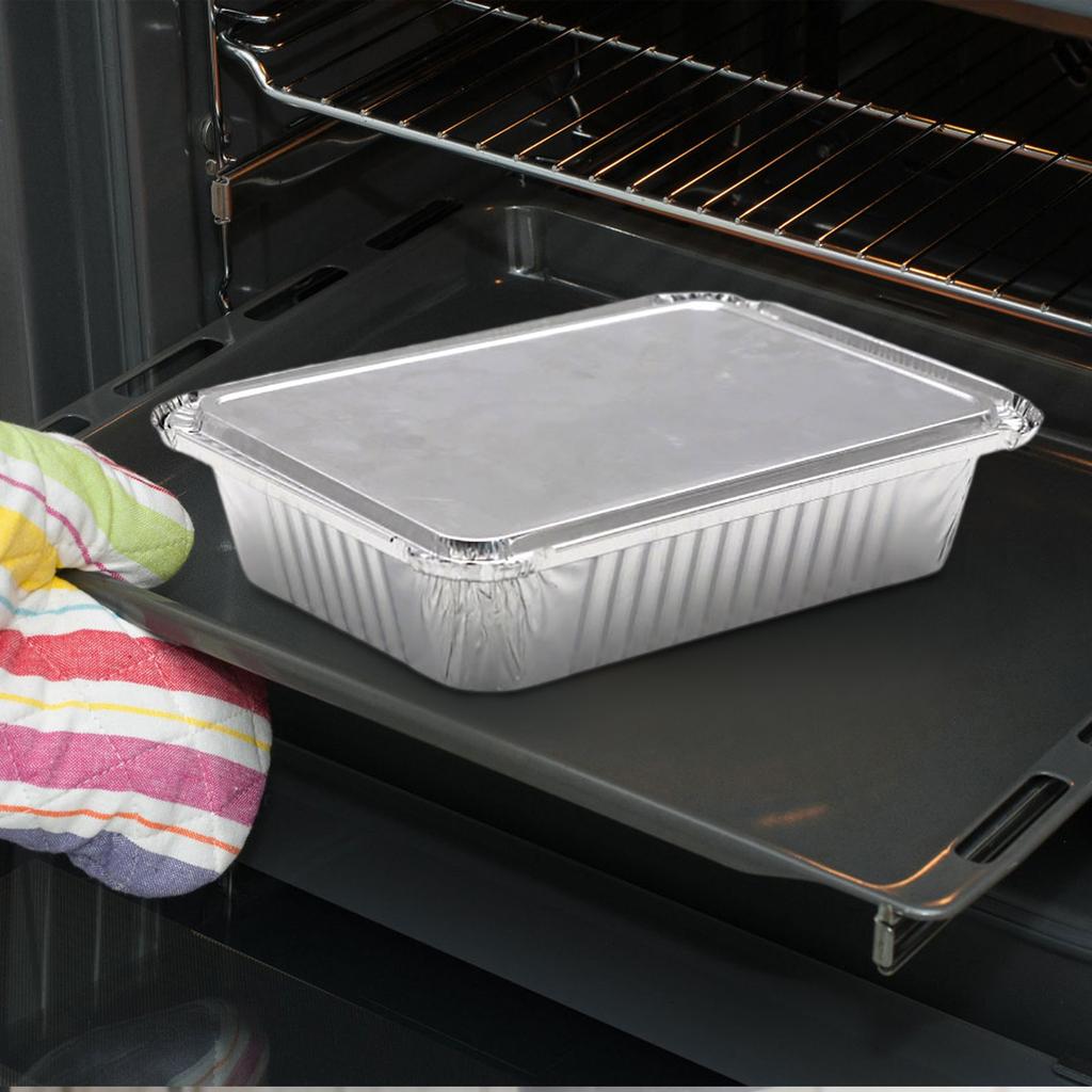 10pc Rectangular Tin Foil Bowl And Plate Tin Foil Aluminum Foil Insulation Lunch Box