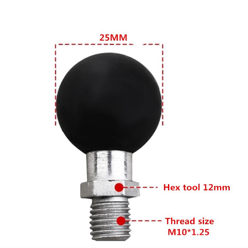 1Inch Ball Base M10 X 1.25 Male Thread Mount | Motorcycle Motorbike For Ram Mounts