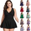 Women Summer Swimwear Sexy Floral Swimsuit Push Up Swimsuit Plus Size Bathing Suit Dress Beach Wear V Neck