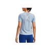 Under Armour Футболка с коротким рукавом и сетчатым принтом Rush Solid Back, женская, цвет Harbor-Blue 1379043-465