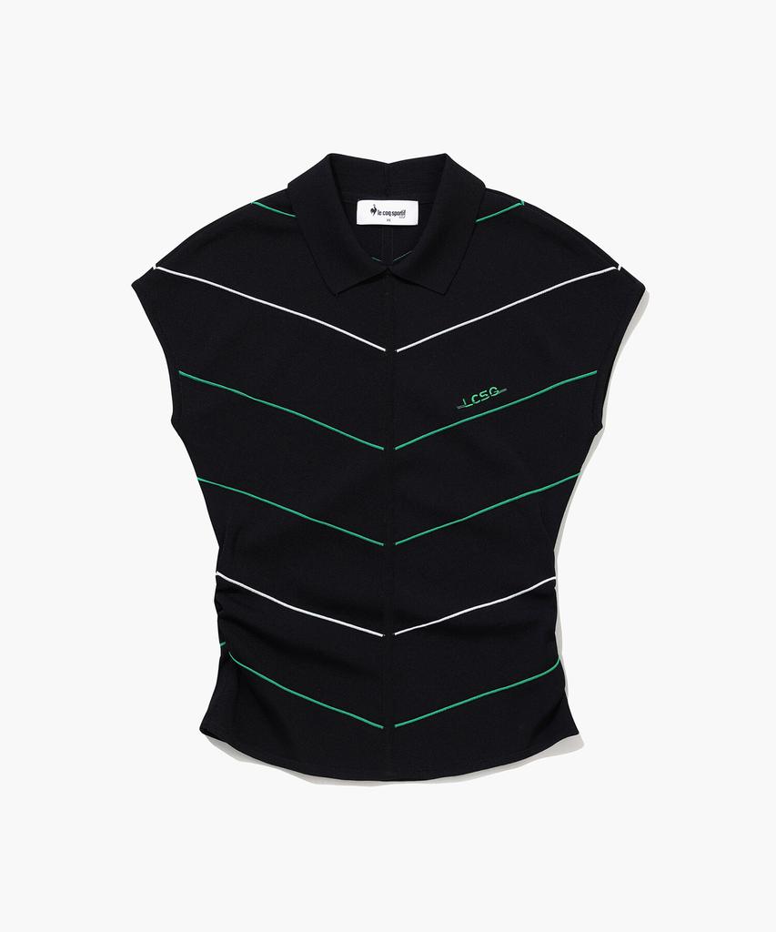 LECOQ GOLF Женский безрукавный свитер с цветовыми блоками и воротником (Gq122Lkp34)