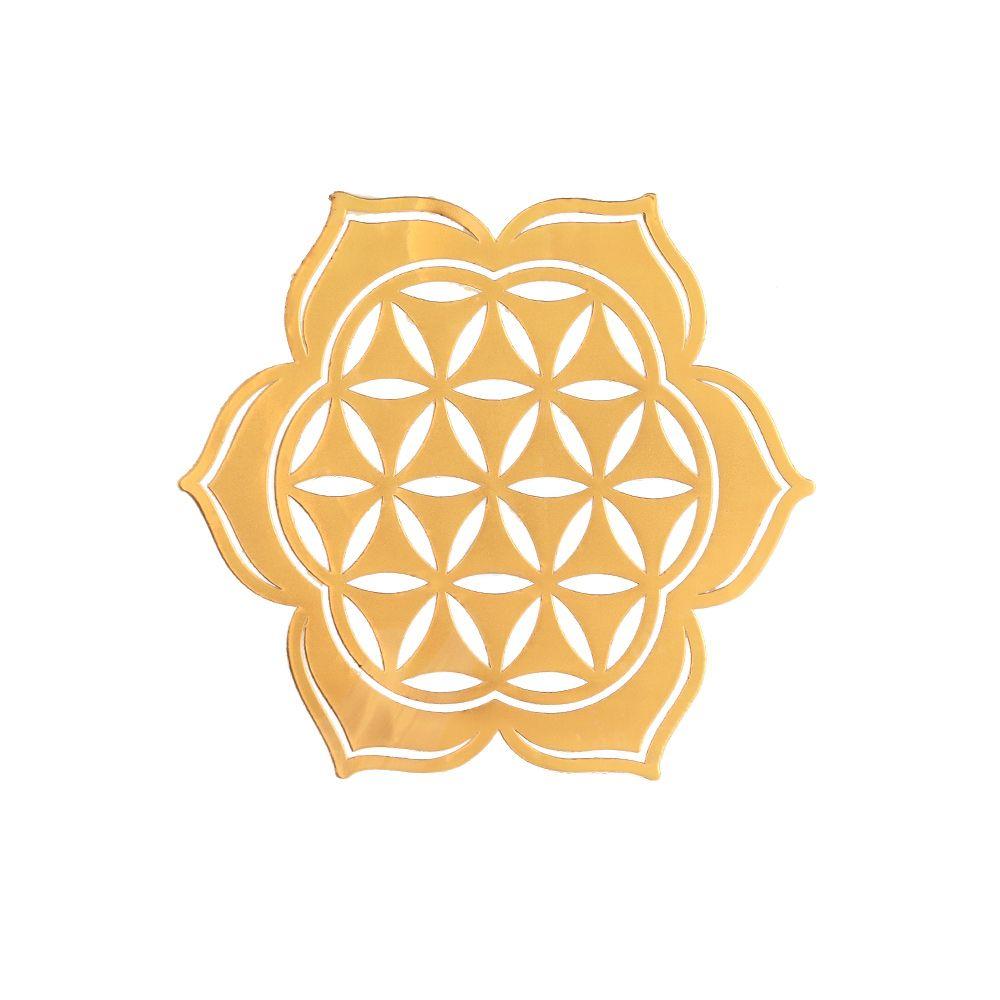 Making Material Flower Life Pattern Art Crafts Energy Sticker for Making Mould Sacred Geometric Sticker Metal Copper Sticker