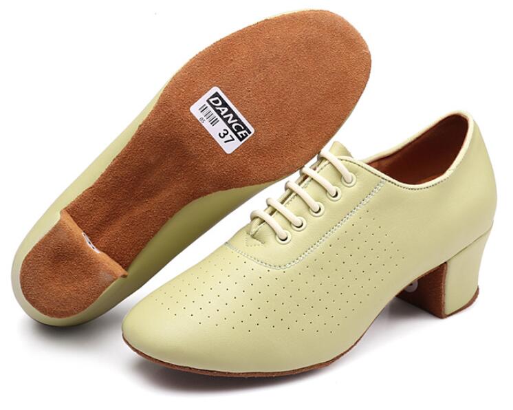 Interior Soft Bottom Leather Dance Shoes Woman Ladies Modern  Jazz Latin Sneakers Breathable Female Dancing Fitness Sport Shoes