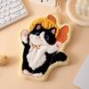 Durable Cute Cat Hand Towel Coral Fleece Strong Water Absorption Bathroom Kerchief Soft Hanging Style Washcloth Kitchen