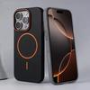 Ультратонкий простой чехол Magsafe для iPhone 16 Pro Max 14 13 12 Plus 15 Pro, матовый, контрастного цвета, для беспроводной зарядки, жесткий ПК, чехол для телефона