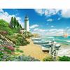 New 5D DIY Diamond Painting Sea View Diamond Embroidery Lighthouse Cross Stitch Full Round Drill Home Decor Manual Gift