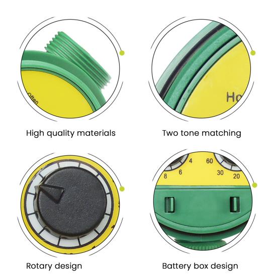 Electronic Irrigation Controller Two Dial Water Timer Hose Sprinkler Garden Irrigation Controller for Greenhouses Mist System