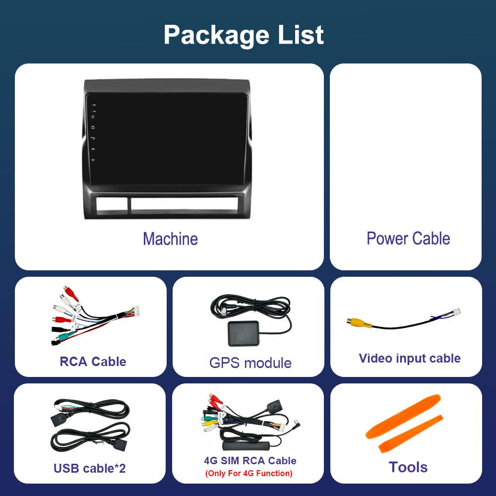 DSP Stereo Android 14 Touch Screen WiFi for Toyota Tacoma 2 N200 Hilux 2005 - 2013 Navi GPS 4G BT Car Radio Multimedia player