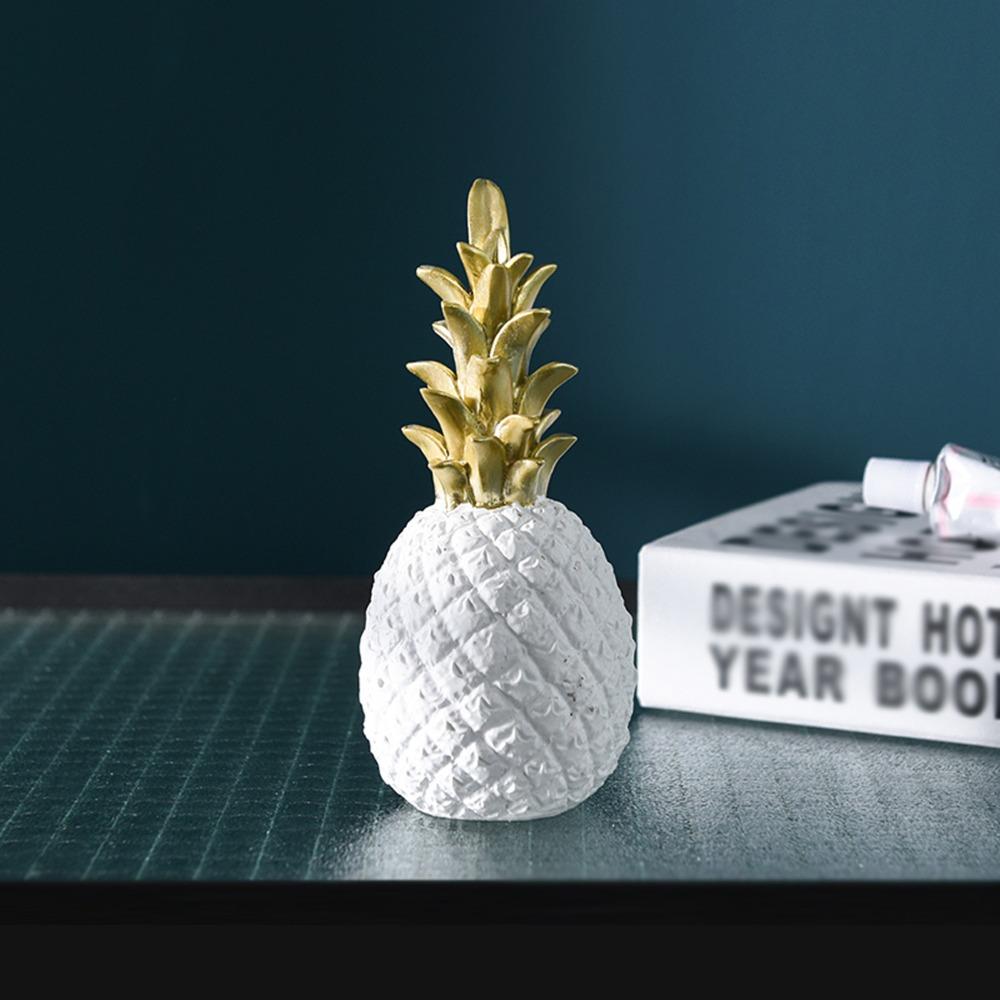embossed texture surface resin pineapple table ornament bedroom table decoration