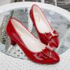 5cm Autumn New Women's Shoes Fashion Professional High Heels Black Red Shallow Mouth Comfortable Work Shoes34-40
