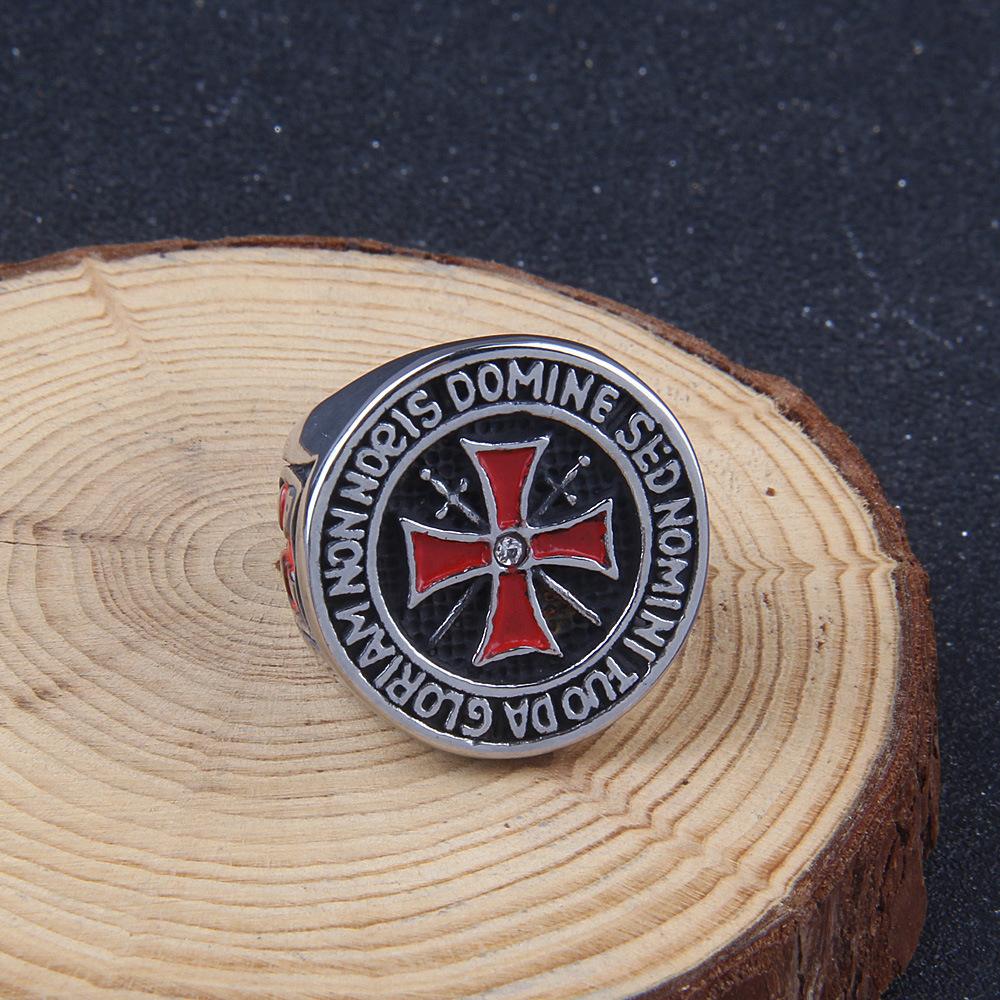 Новое кольцо из нержавеющей стали Viking Militie для мужчин Personality Cross Knight Jewelry