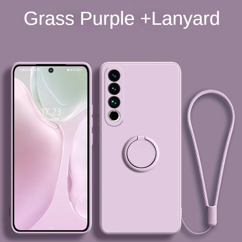 Чехлы для Meizu 20, жидкий силикон, магнитное кольцо, держатель для телефона, чехол-кронштейн для MEIZU 18 17 16 Plus 18S pro 18X, защитный ремешок для объектива камеры