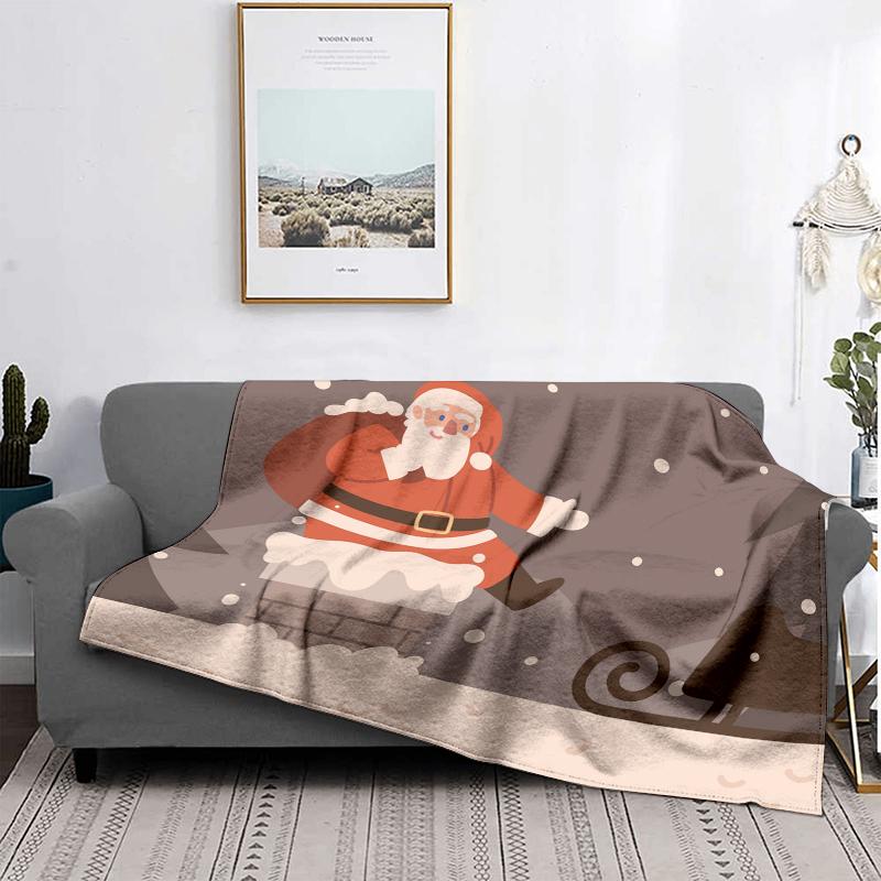 Home Decoration Plush Throw Sofa Blanket Bedspread Bed Fluffy Soft Blankets Decor Plaid Modern Halloween Merry Christmas Winter