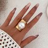 Exaggerated Irregular Wide Ring For Women, Adjustable Geometric Ring, Elegant Jewelry, Women'S Ring Accessories
