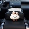 High Quality Leather Car Tissue Box For Armrest Paper Holder Cute Cartoon Bow Cloud Auto Hanging Back Seat Headrest Storage Bag