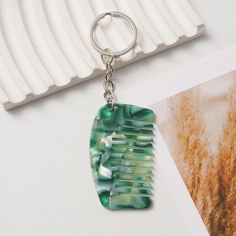 Loe| Acetate Mini Comb Keychain Women Bag Pendant Key Ring Cute Things Cheap Gift For Best Friends