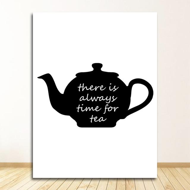 Black White Kitchen Ware Wall Art Canvas Painting Kitchen Quote Posters And Prints Wall Pictures Kitchen Decoration