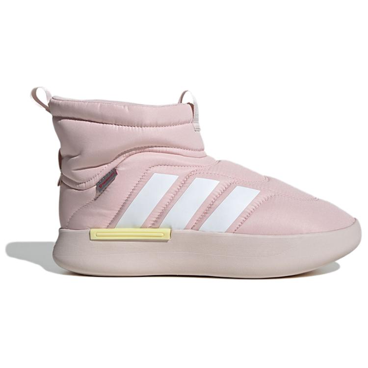 adidas Adipuff Нескользящие Устойчивые к истиранию Высокие Повседневные Кроссовки Унисекс Розовые JR0072